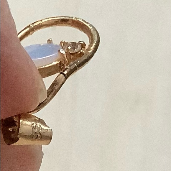 TLC New vintage SS Fire Opal dainty pendant charm - Picture 10 of 14